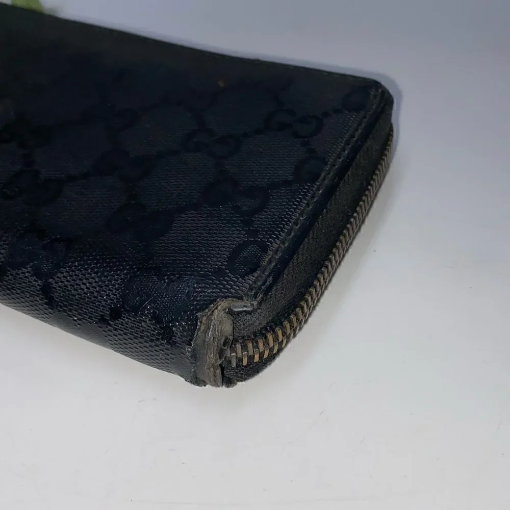 Authentic GUCCI Monogram  Zippy Wallet Black - Picture 6 of 11